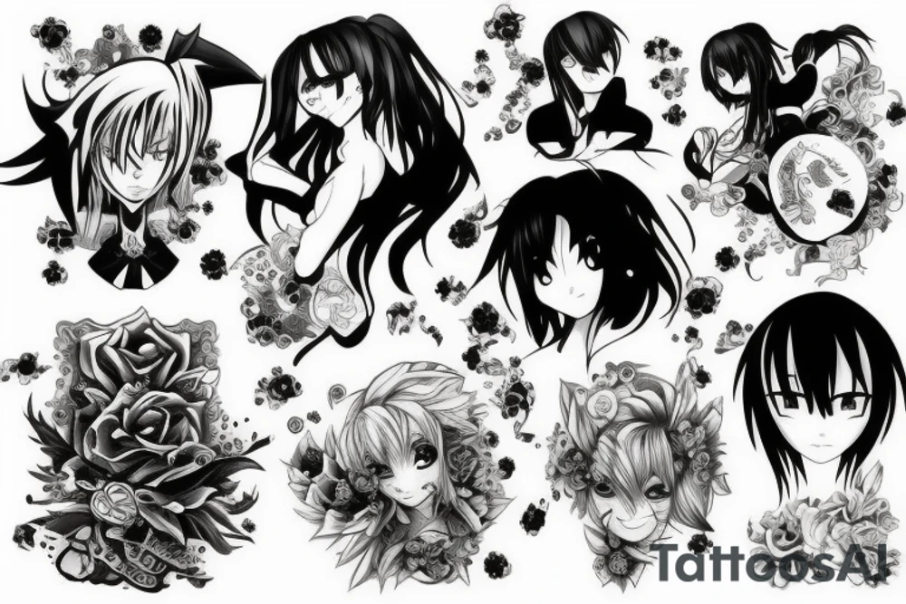 anime style tattoo idea