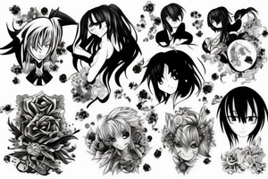 anime style tattoo idea