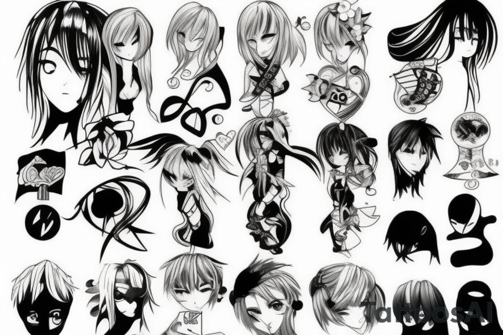 anime style tattoo idea