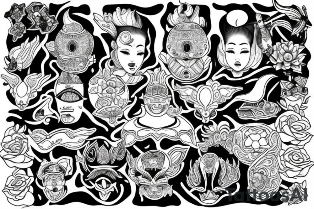 asian style tattoo idea