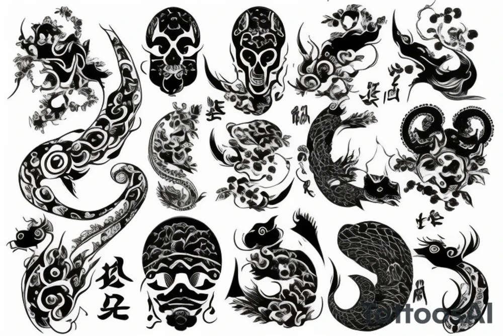 asian style tattoo idea