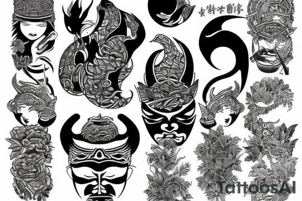 asian style tattoo idea