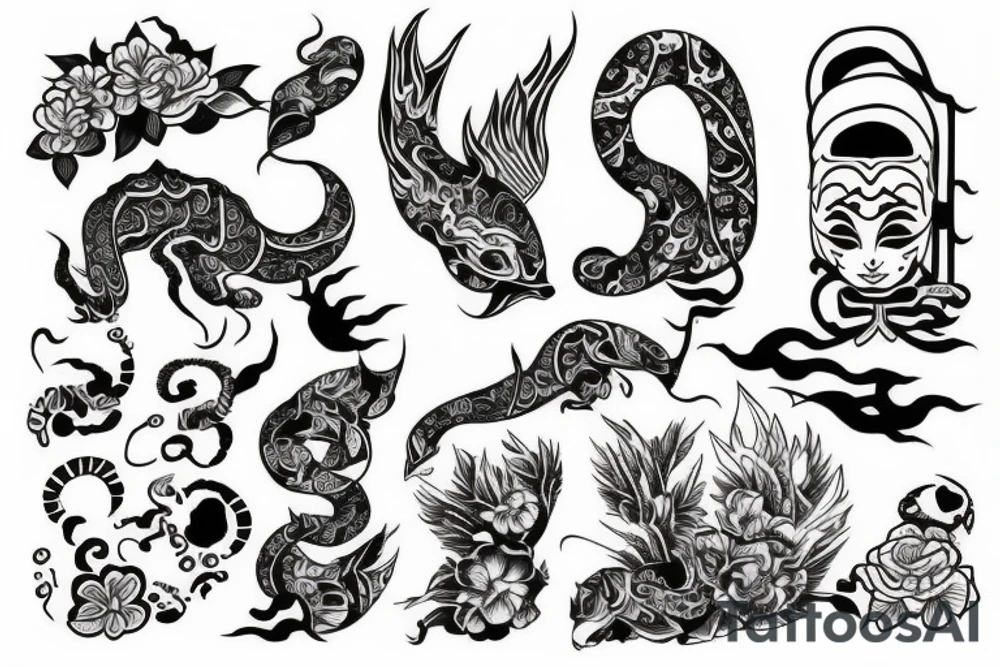 asian style tattoo idea