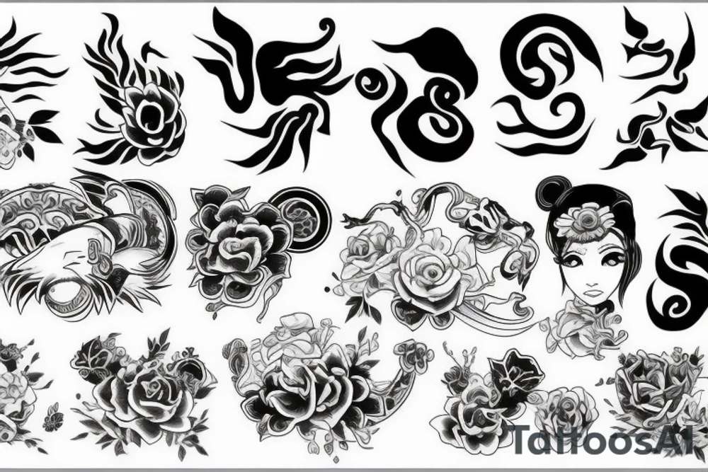 asian style tattoo idea