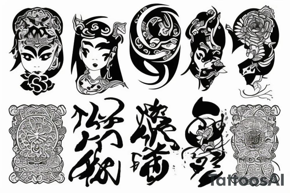asian style tattoo idea
