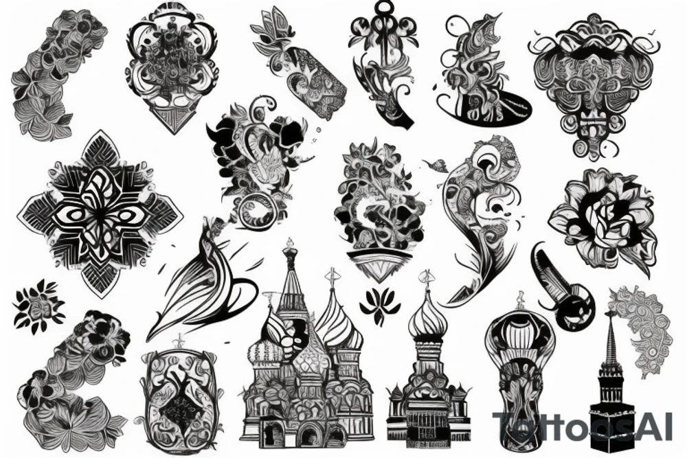 russian style tattoo idea