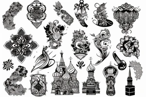russian style tattoo idea