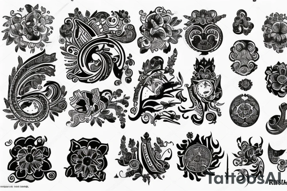 russian style tattoo idea