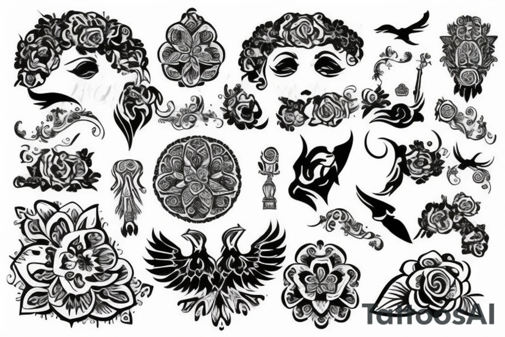russian style tattoo idea