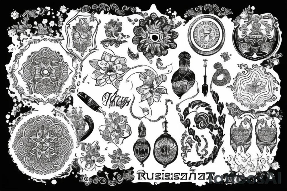 russian style tattoo idea