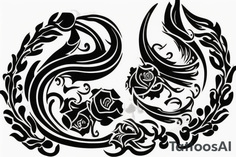 russian style emblem tattoo idea