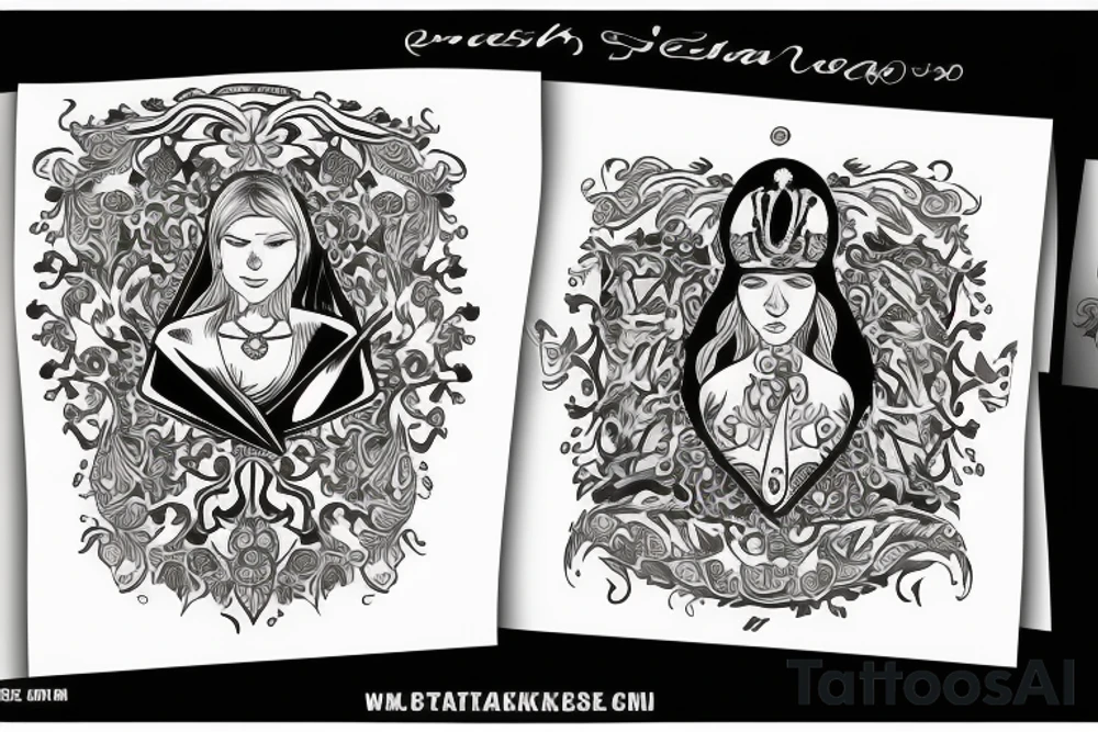 russian style emblem tattoo idea