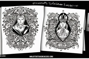 russian style emblem tattoo idea