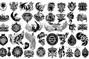 russian style emblem tattoo idea