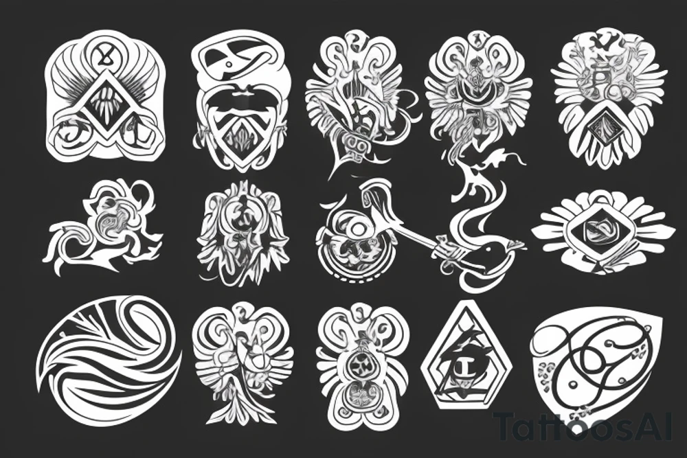 russian style insignia tattoo idea