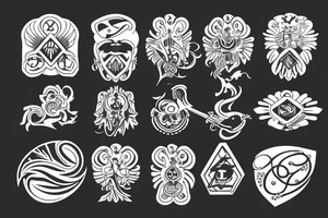 russian style insignia tattoo idea