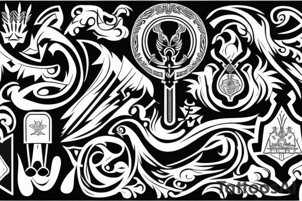 russian style insignia tattoo idea