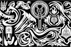 russian style insignia tattoo idea