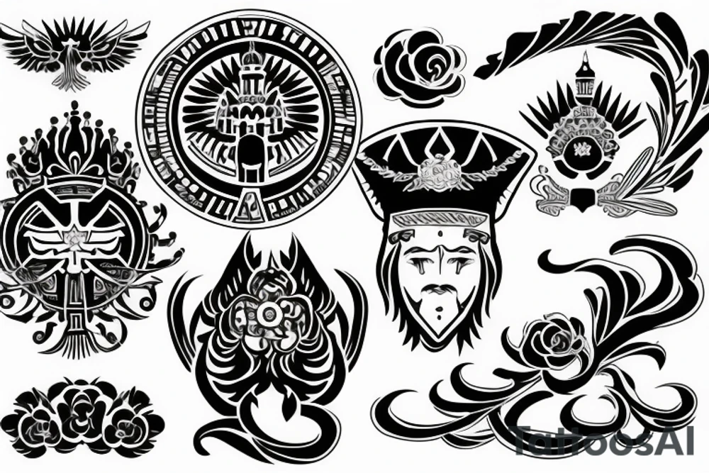 russian style insignia tattoo idea