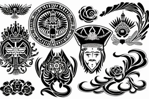 russian style insignia tattoo idea