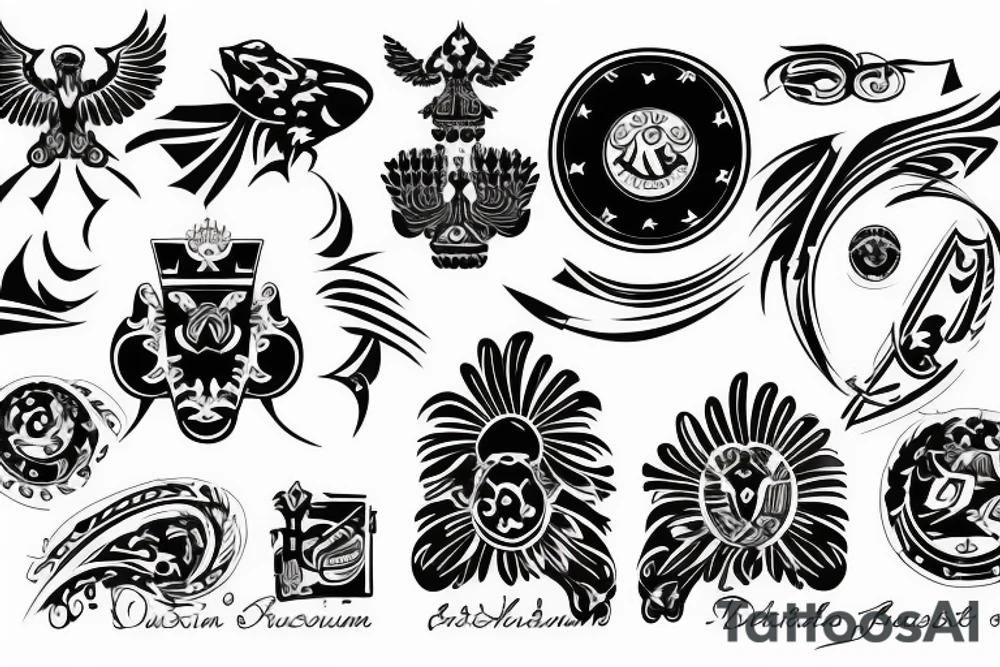 russian style insignia tattoo idea