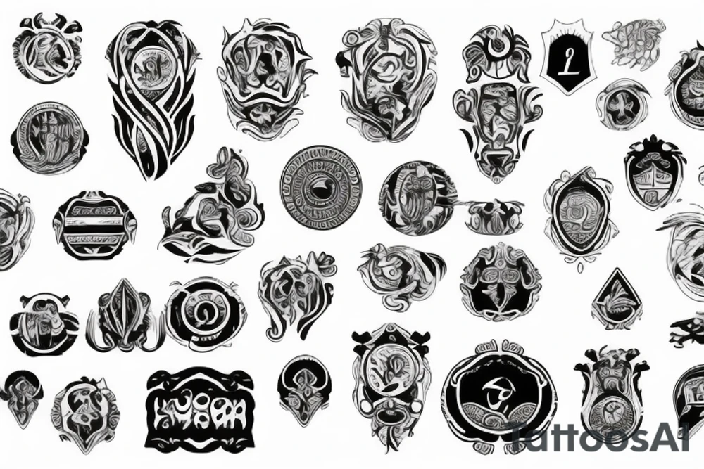 russian style insignia tattoo idea