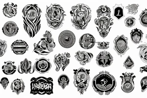 russian style insignia tattoo idea
