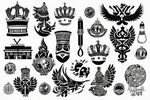 russian style insignia tattoo idea
