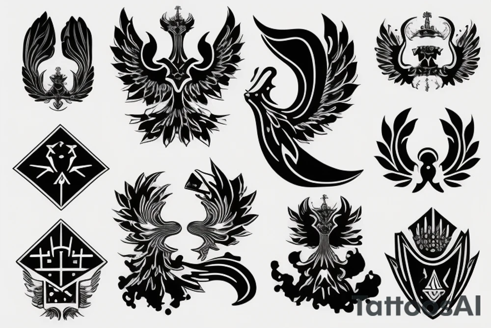 russian style insignia tattoo idea