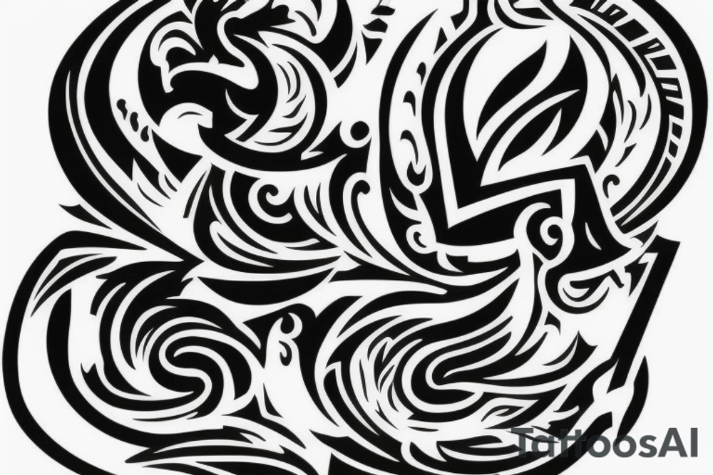 russian style insignia tattoo idea
