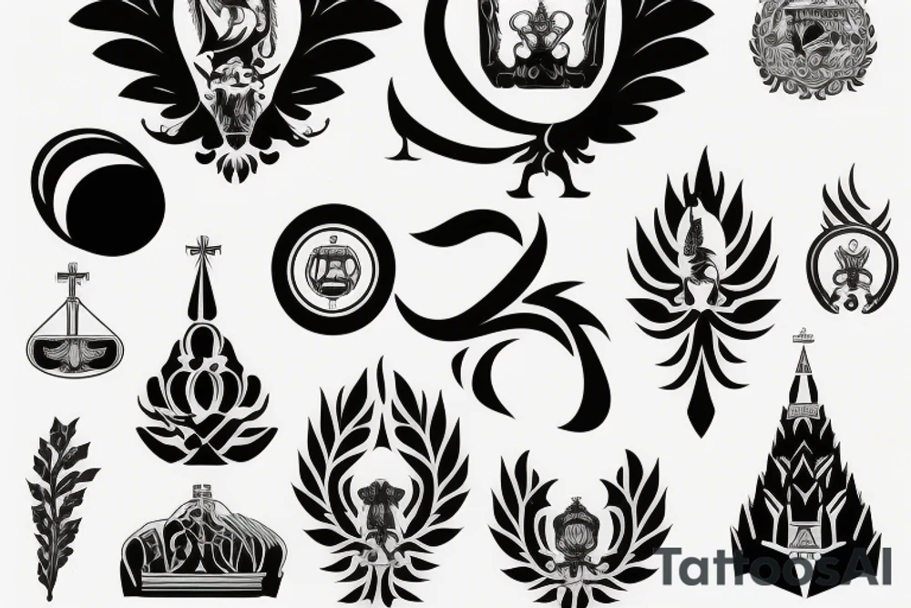 russian style insignia tattoo idea