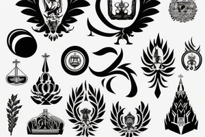 russian style insignia tattoo idea