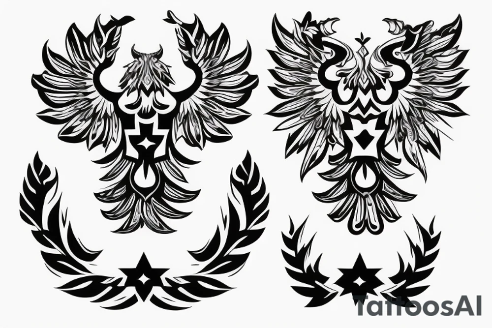 russian style insignia tattoo idea