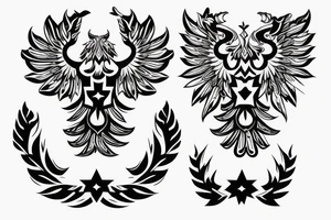 russian style insignia tattoo idea