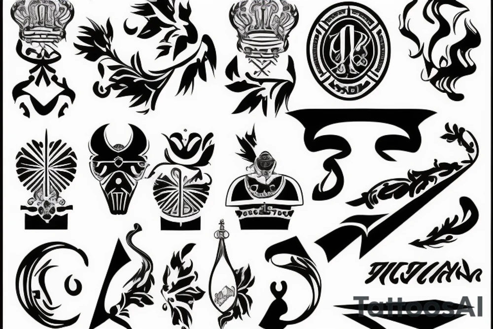 russian style insignia tattoo idea