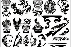 russian style insignia tattoo idea