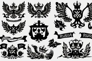russian style insignia tattoo idea