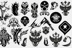 russian style insignia tattoo idea