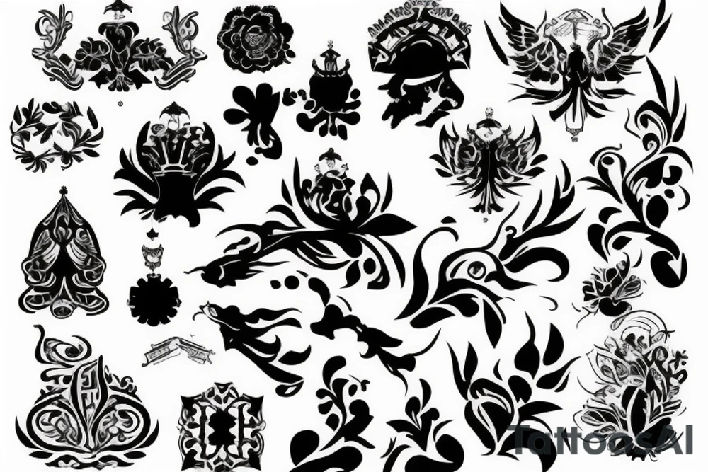 russian style tattoo idea