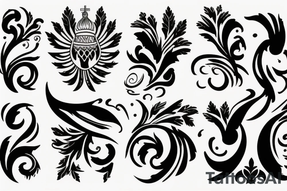 russian style tattoo idea