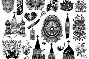 russian style tattoo idea