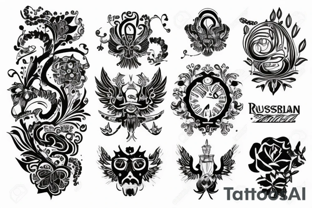 russian style tattoo idea