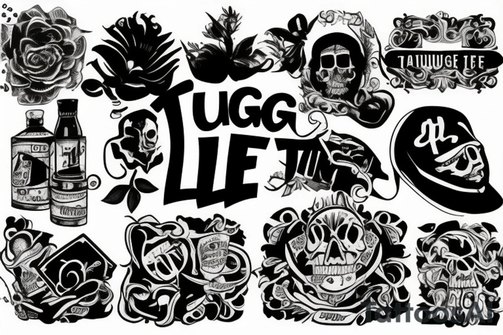 thug life tattoo idea