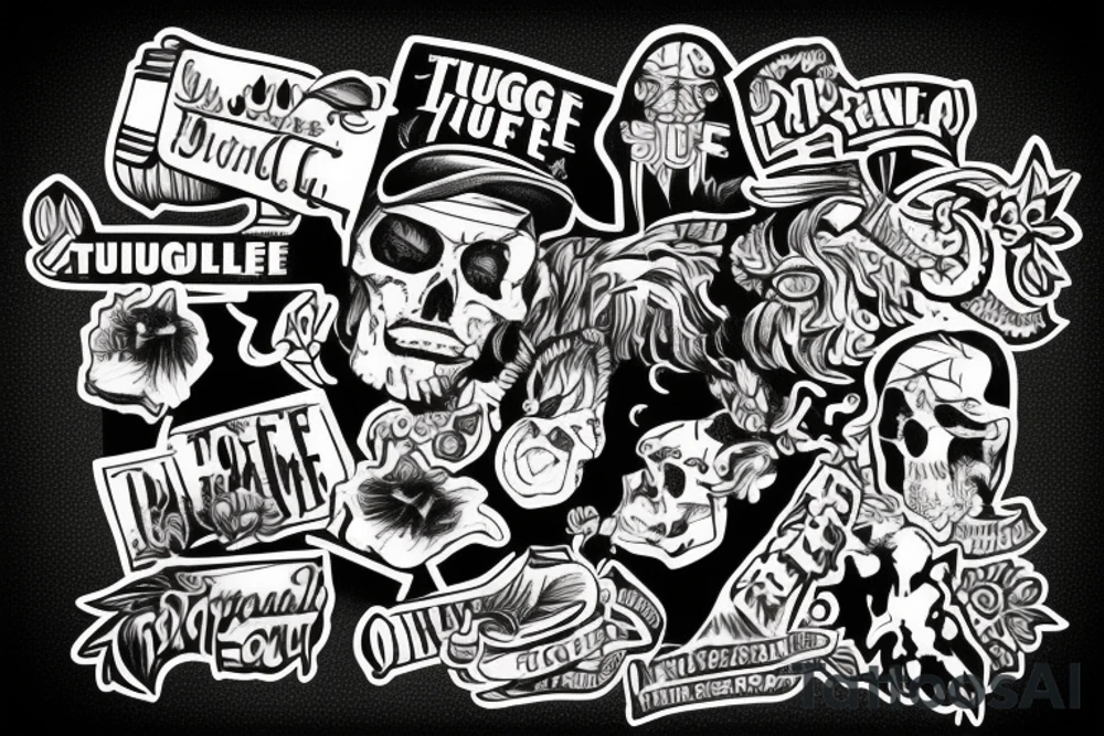 thug life tattoo idea