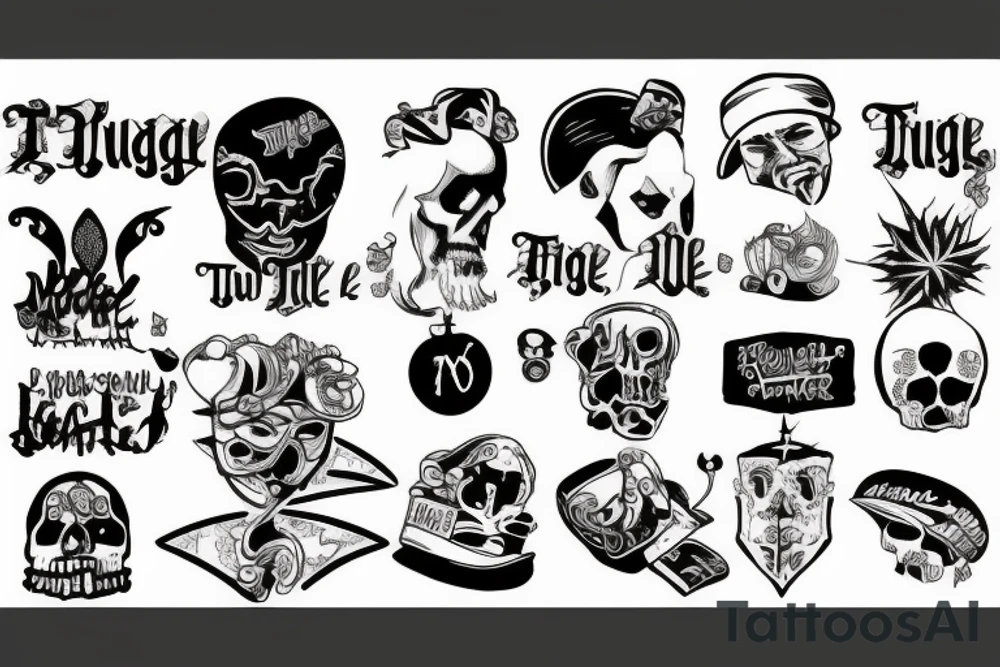 thug life tattoo idea
