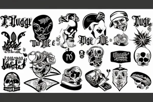 thug life tattoo idea
