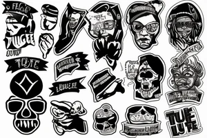 thug life tattoo idea