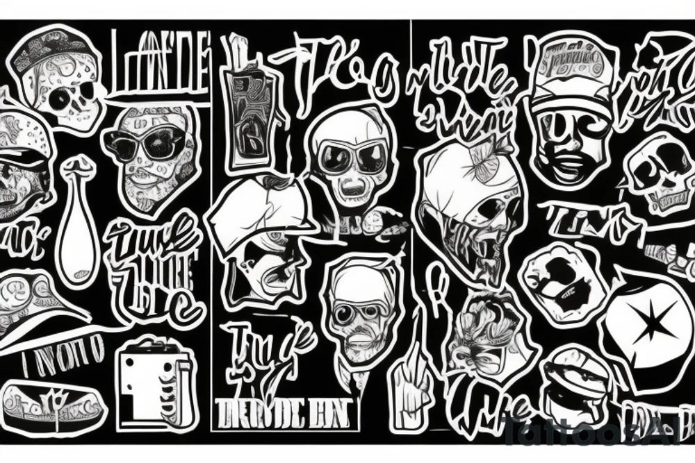 thug life tattoo idea