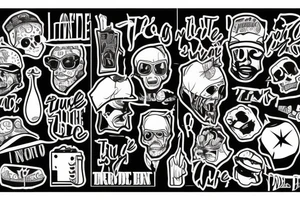 thug life tattoo idea