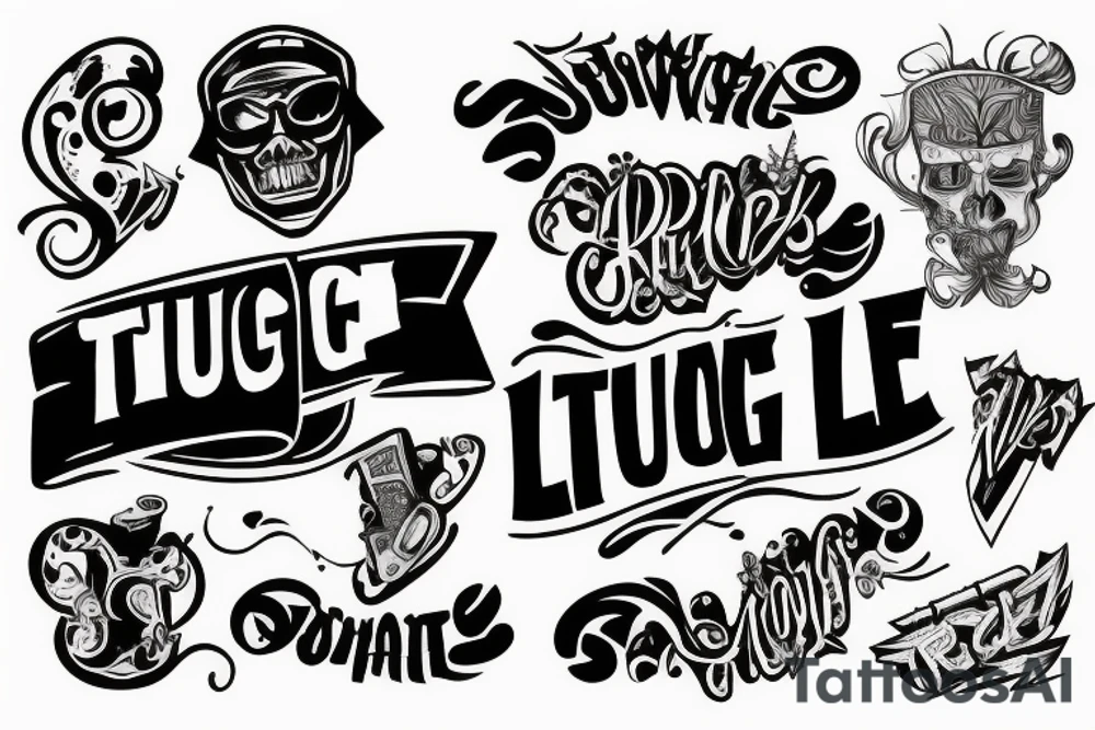 thug life tattoo idea